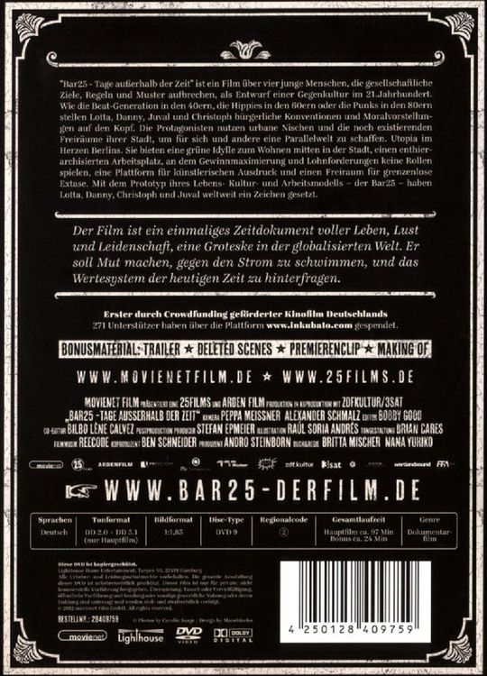Produktbild: Bar 25 - Tage au&szlig;erhalb der Zeit