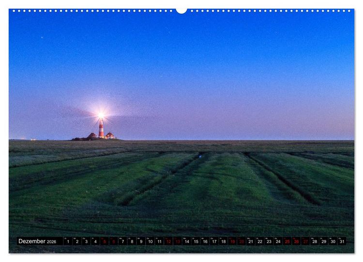 Produktbild: Einmaliges Westerhever (Wandkalender 2026 DIN A2 quer), CALVENDO Monatskalender