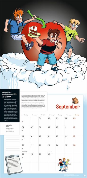 Produktbild: Die drei ??? Kids Broschurkalender 2027