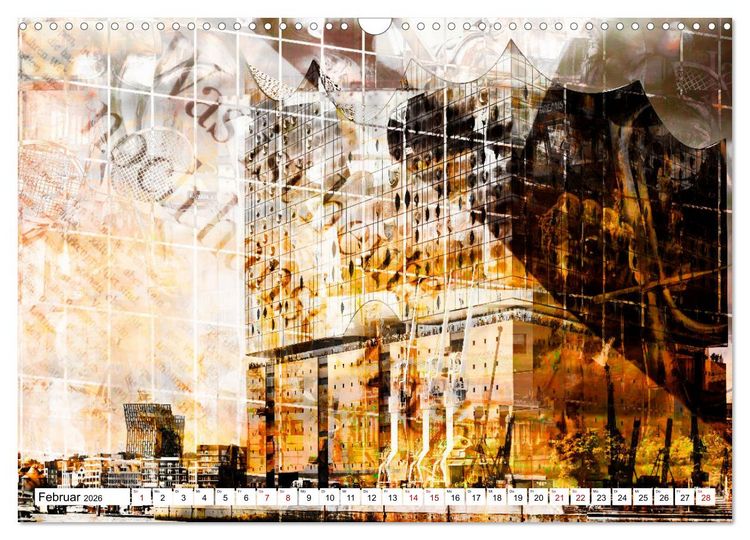 Produktbild: Hamburger GoldArt (Wandkalender 2026 DIN A3 quer), CALVENDO Monatskalender