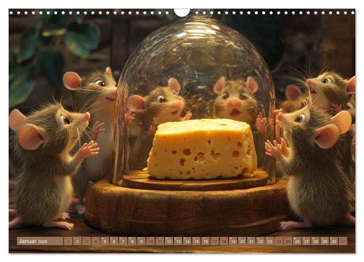 Produktbild: M&auml;use w&uuml;rden K&auml;se kaufen (Wandkalender 2026 DIN A3 quer), CALVENDO Monatskalender