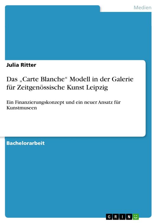 Produktbild: Das "Carte Blanche" Modell in der Galerie f&uuml;r Zeitgen&ouml;ssische Kunst Leipzig