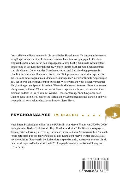 Produktbild: Psychologie der Lebendorganspende