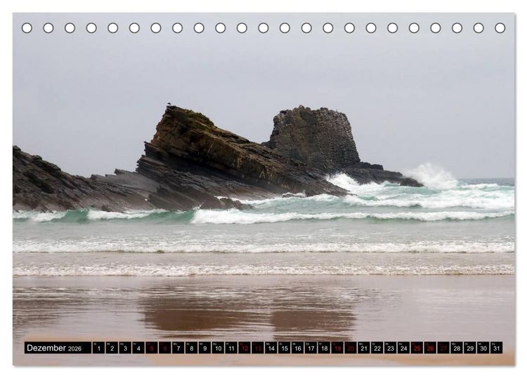 Produktbild: Portugal Buntes Hinterland und farbige K&uuml;sten (Tischkalender 2026 DIN A5 quer), CALVENDO Monatskalender