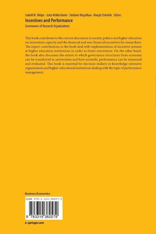 Produktbild: Incentives and Performance