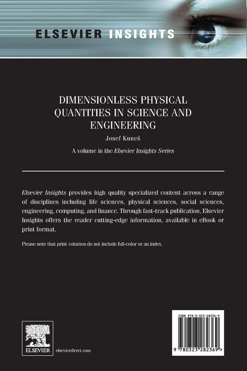 Produktbild: Dimensionless Physical Quantities in Science and Engineering