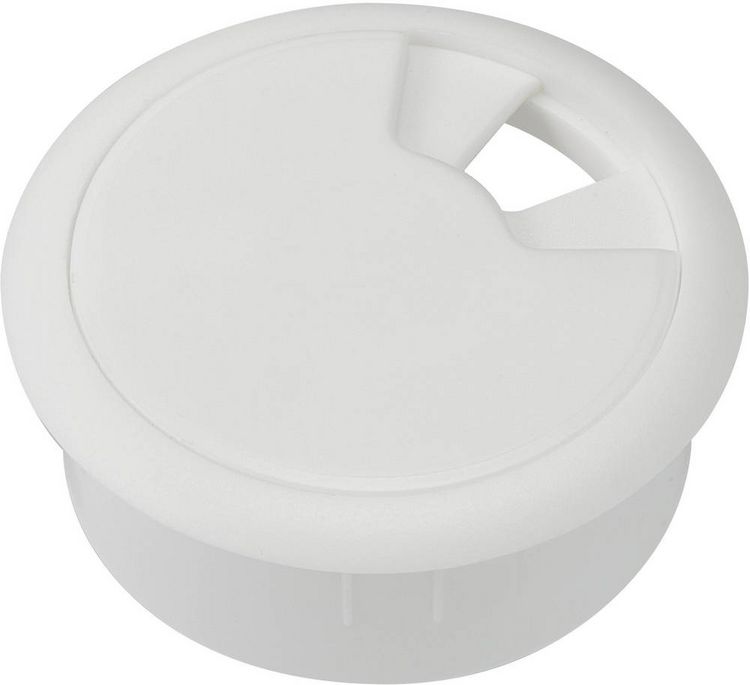 Produktbild: TRU Components WP50BK Kabeldurchf&uuml;hrung f&uuml;r Arbeitsplatten ABS Wei&szlig; 1St.