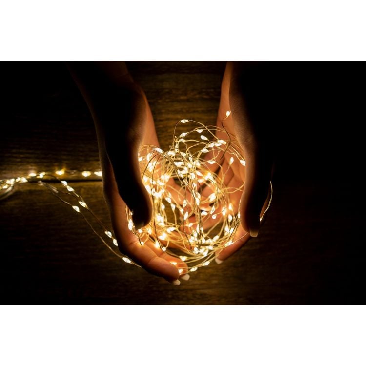 Produktbild: Idena Lichterkette 50 Micro LED warmwei&szlig; mit USB 2,75m
