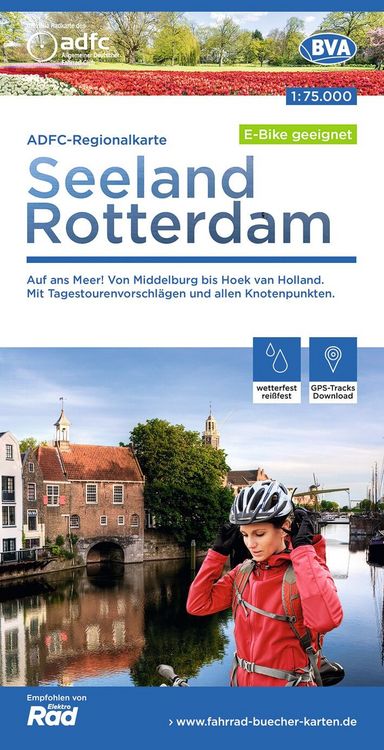 Produktbild: BVA ADFC Regionalkarte Seeland Rotterdam, mit Knotenpunkten 1:75.000