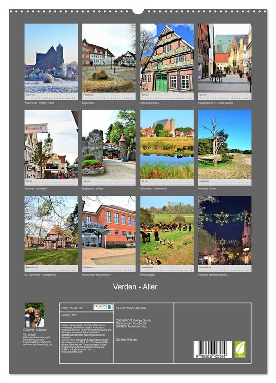 Produktbild: Verden - Aller (hochwertiger Premium Wandkalender 2026 DIN A2 hoch), Kunstdruck in Hochglanz