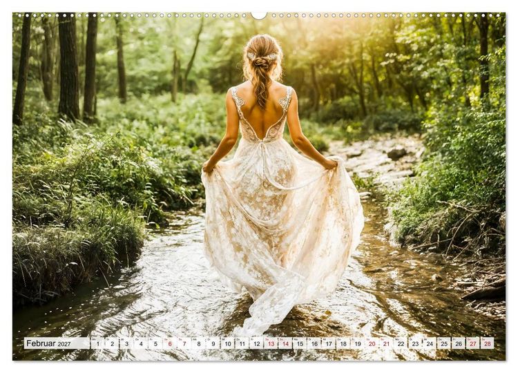 Produktbild: Trash The Dress - Brautshooting mit Action (hochwertiger Premium Wandkalender 2027 DIN A2 quer), Kunstdruck in Hochglanz