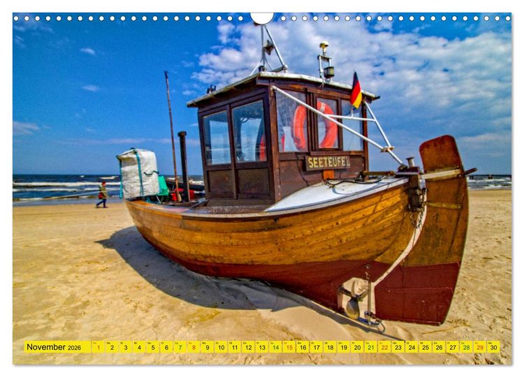 Produktbild: Erlebnis Ostseek&uuml;ste - zwischen Wismarer Bucht und Usedom (Wandkalender 2026 DIN A3 quer), CALVENDO Monatskalender