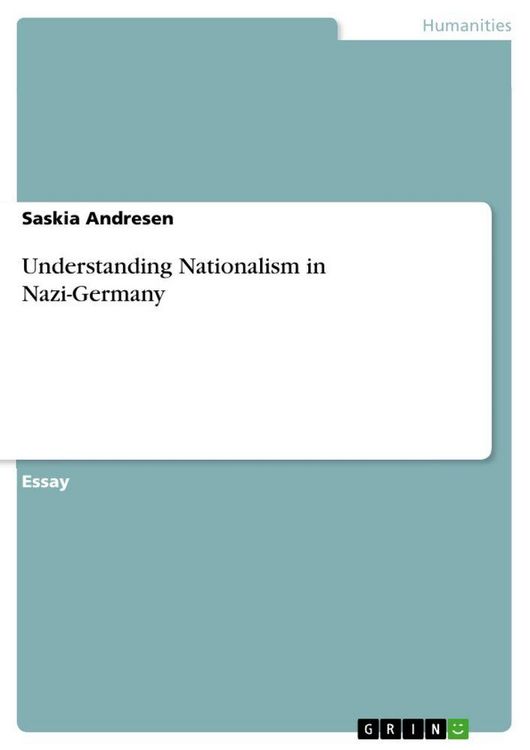 Produktbild: Understanding Nationalism in Nazi-Germany