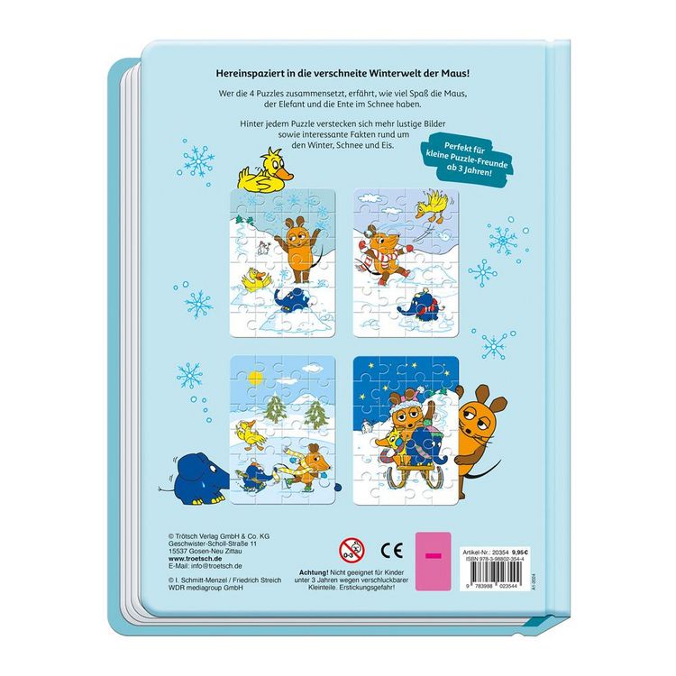 Produktbild: Tr&ouml;tsch Die Maus Winter-Puzzlebuch Puzzlebuch