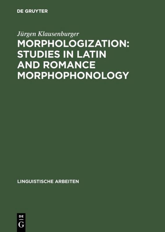 Produktbild: Morphologization: Studies in Latin and Romance Morphophonology