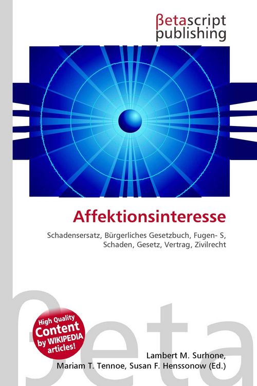 Produktbild: Affektionsinteresse