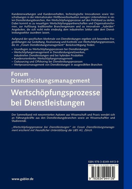 Produktbild: Wertsch&ouml;pfungsprozesse bei Dienstleistungen