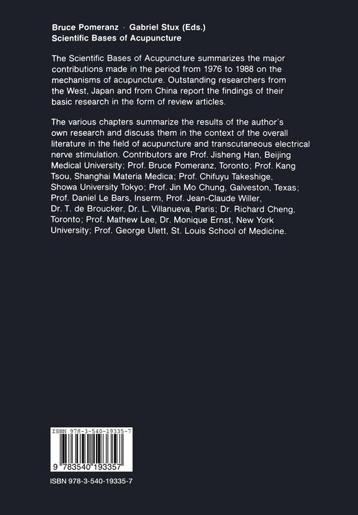 Produktbild: Scientific Bases of Acupuncture