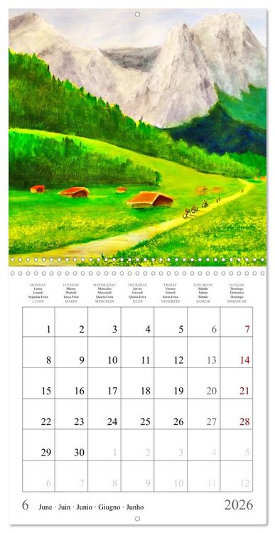 Produktbild: Upper Bavaria Art - Painted pictures from the south of Germany (Wall Calendar 2026 12 &times; 12 Inch) CALVENDO 12 Month Wall Calendar