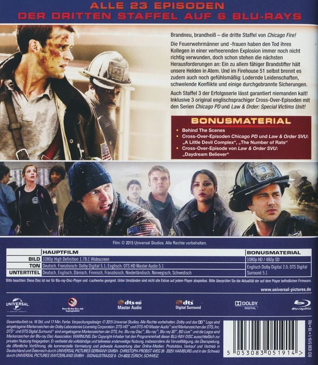 Produktbild: Chicago Fire - Staffel 3 [6 BRs]