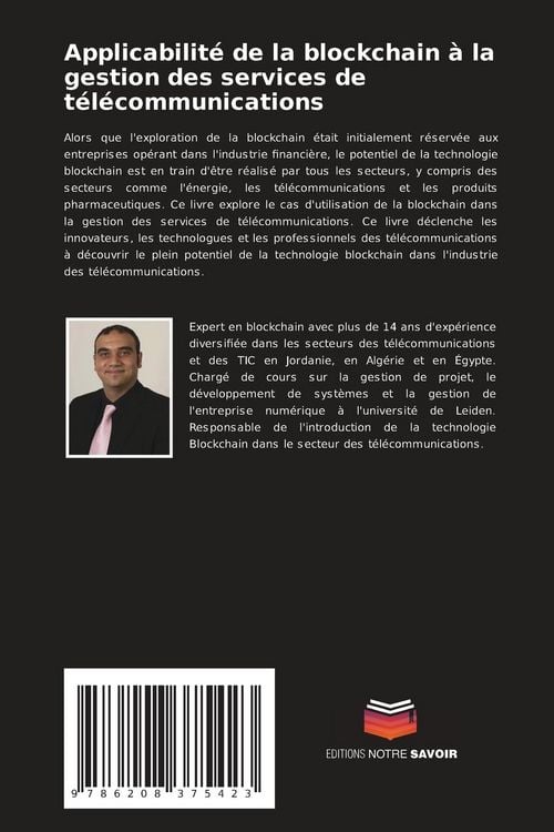 Produktbild: Applicabilit&eacute; de la blockchain &agrave; la gestion des services de t&eacute;l&eacute;communications