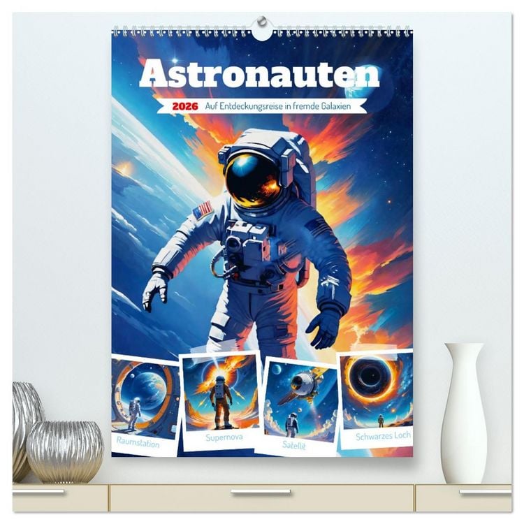 Produktbild: Astronauten. Auf Entdeckungsreise in fremde Galaxien (hochwertiger Premium Wandkalender 2026 DIN A2 hoch), Kunstdruck in Hochglanz