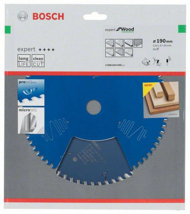 Produktbild: Bosch Accessories Expert for Wood 2608644050 Kreiss&auml;geblatt 190 x 30 x 1.6 mm Z&auml;hneanzahl: 56 1 St.
