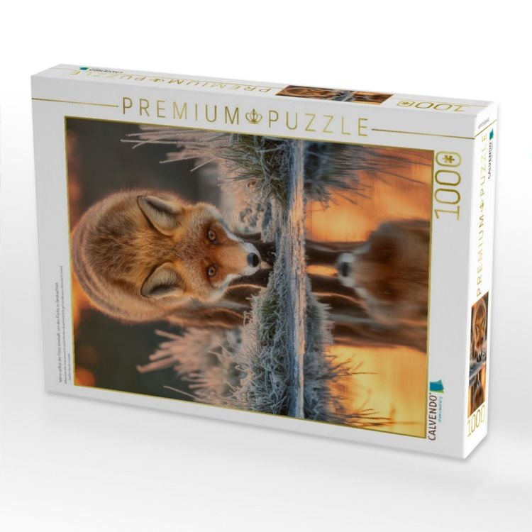 Produktbild: CALVENDO Puzzle Wenn selbst der Frost inneh&auml;lt, um den Fuchs zu beobachten | 1000 Teile Lege-Gr&ouml;&szlig;e 64x48cm Foto-Puzzle f&uuml;r gl&uuml;ckliche Stunden