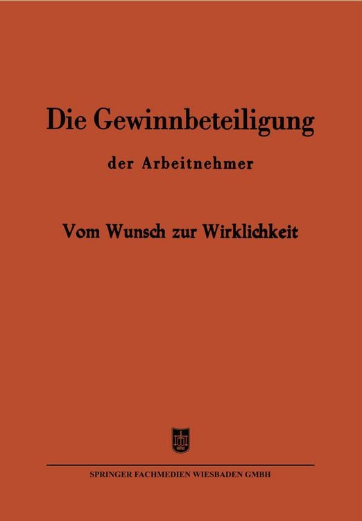 Produktbild: Die Gewinnbeteiligung der Arbeitnehmer