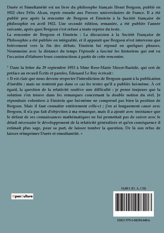 Produktbild: Dur&eacute;e et simultan&eacute;it&eacute;