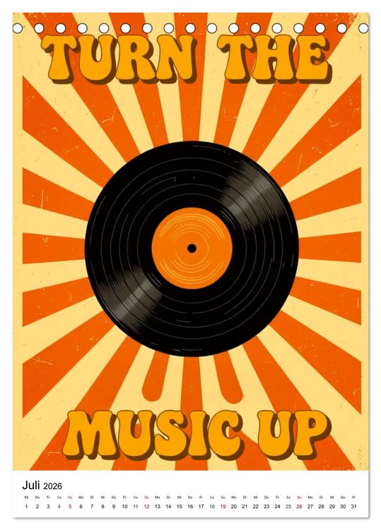 Produktbild: Feel the Groove &ndash; Funk & Soul Vintage (Tischkalender 2026 DIN A5 hoch), CALVENDO Monatskalender