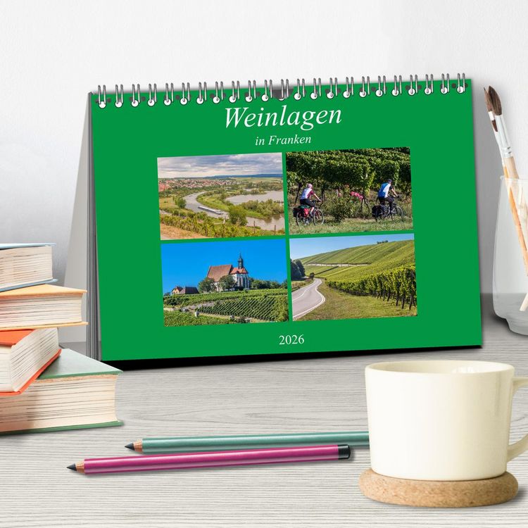 Produktbild: Weinlagen in Franken (Tischkalender 2026 DIN A5 quer), CALVENDO Monatskalender