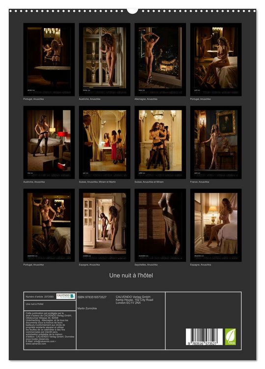 Produktbild: Une nuit &agrave; l'h&ocirc;tel (Calendrier mural 2026 DIN A2 horizontal) calendrier de bureau