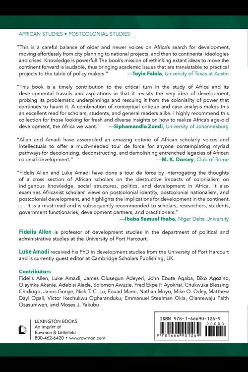 Produktbild: Decolonizing Colonial Development Models in Africa