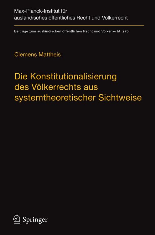 Produktbild: Die Konstitutionalisierung des V&ouml;lkerrechts aus systemtheoretischer Sichtweise