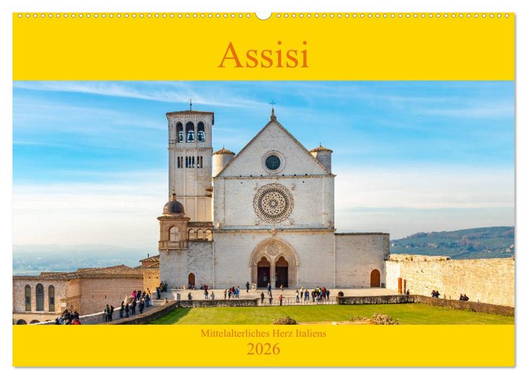 Produktbild: Assisi - Mittelalterliches Herz Italiens (Wandkalender 2026 DIN A2 quer), CALVENDO Monatskalender