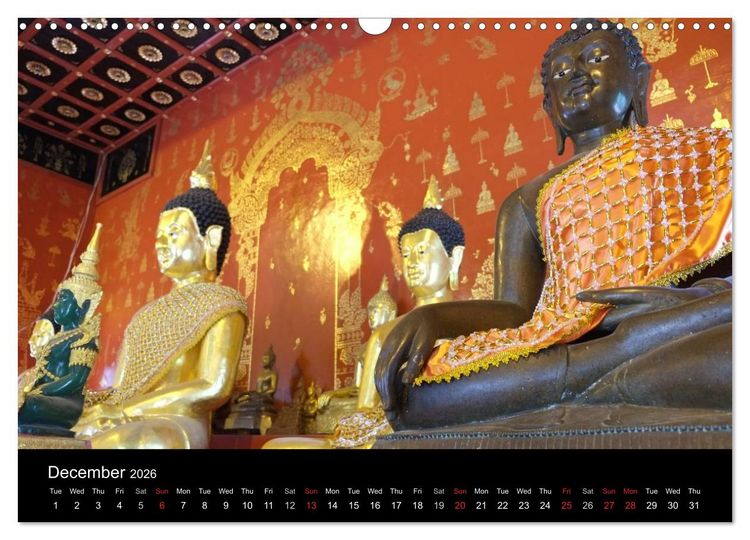 Produktbild: Monuments of Thailand 2026 (Wall Calendar 2026 DIN A3 landscape), CALVENDO 12 Month Wall Calendar