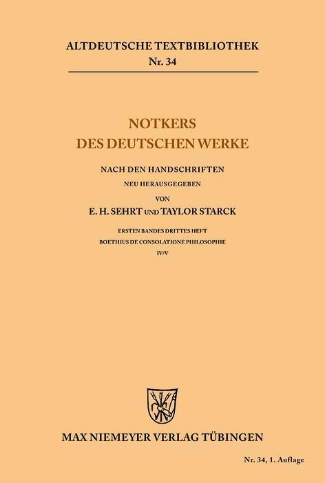 Produktbild: Notkers des Deutschen Werke