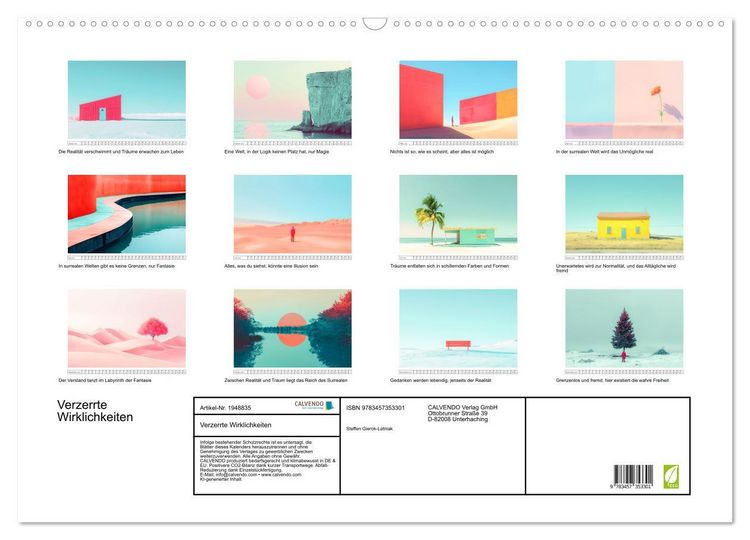Produktbild: Verzerrte Wirklichkeiten (Wandkalender 2026 DIN A2 quer), CALVENDO Monatskalender