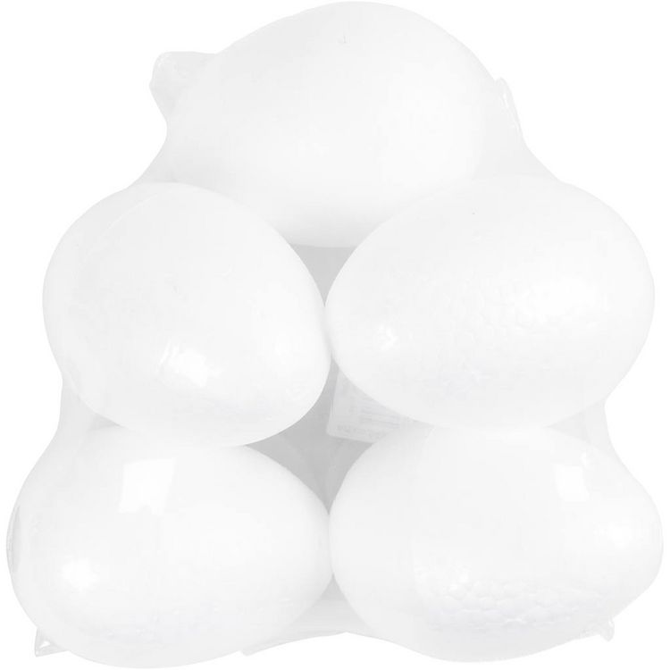 Produktbild: Creativ Company Styropor-Eier, H 10 cm, Wei&szlig;, 5 Stk