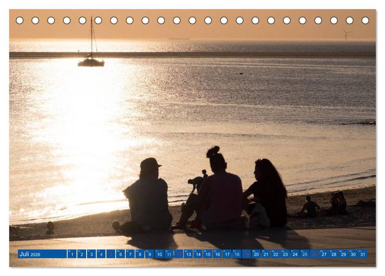 Produktbild: Blick auf Borkum (Tischkalender 2026 DIN A5 quer), CALVENDO Monatskalender