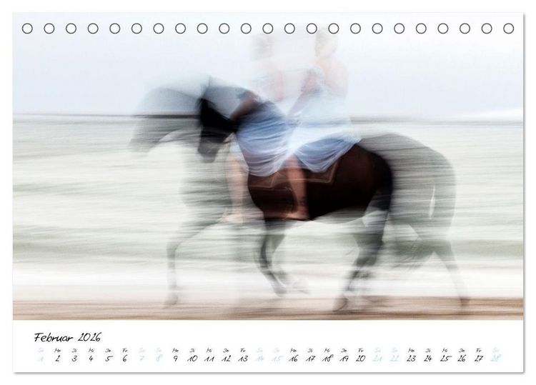 Produktbild: Pferde vom Wind verweht (Tischkalender 2026 DIN A5 quer), CALVENDO Monatskalender