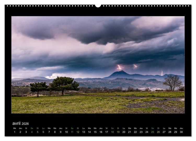 Produktbild: L'Auvergne est belle (Calendrier mural 2026 DIN A2 vertical) calendrier de bureau