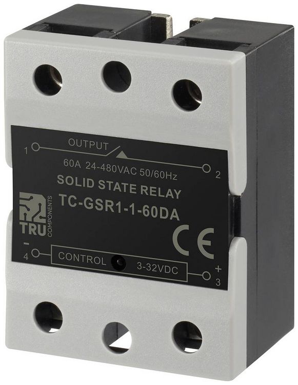 Produktbild: TRU COMPONENTS Halbleiterrelais TC-GSR-1-60DA 60A Schaltspannung (max.): 480 V/AC 1St.