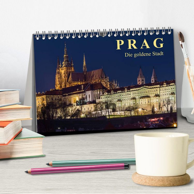 Produktbild: Prag - die goldene Stadt (Tischkalender 2026 DIN A5 quer), CALVENDO Monatskalender