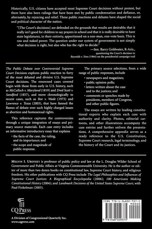 Produktbild: The Public Debate Over Controversial Supreme Court Decisions