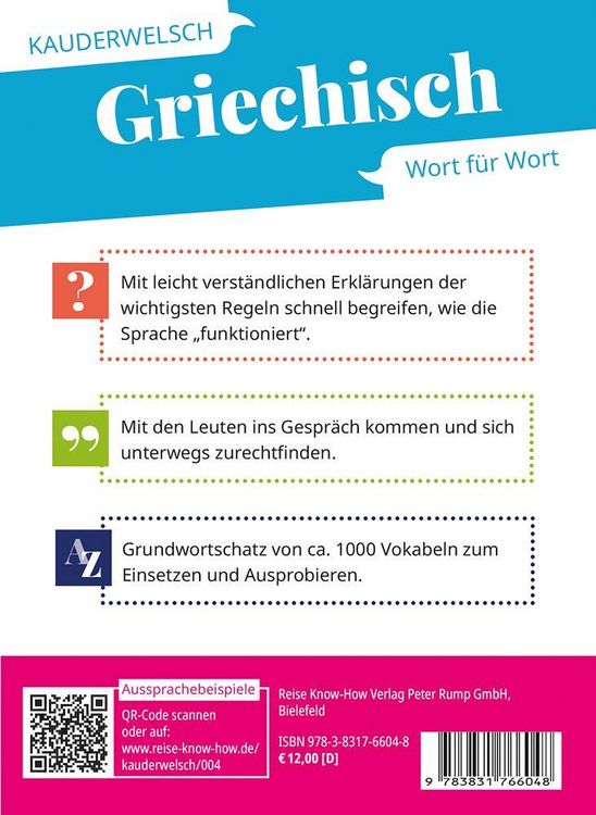 Produktbild: Reise Know-How Sprachf&uuml;hrer Griechisch - Wort f&uuml;r Wort