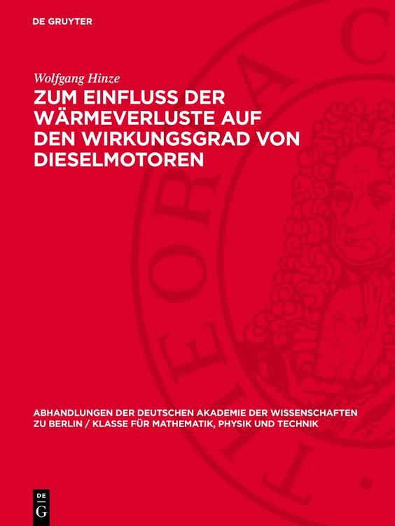 Produktbild: Zum Einfluss der W&auml;rmeverluste auf den Wirkungsgrad von Dieselmotoren
