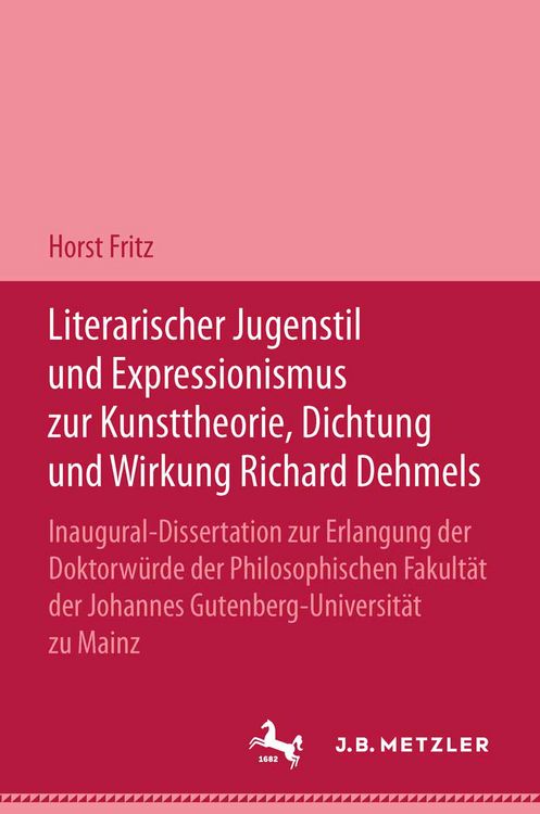 Produktbild: Literarischer Jugendstil und Expressionismus zur Kunsttheorie, Dichtung und Wirkung Richard Dehmels