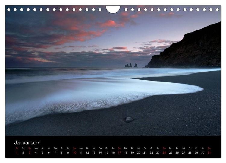 Produktbild: Island - Iceland (Wandkalender 2027 DIN A4 quer), CALVENDO Monatskalender